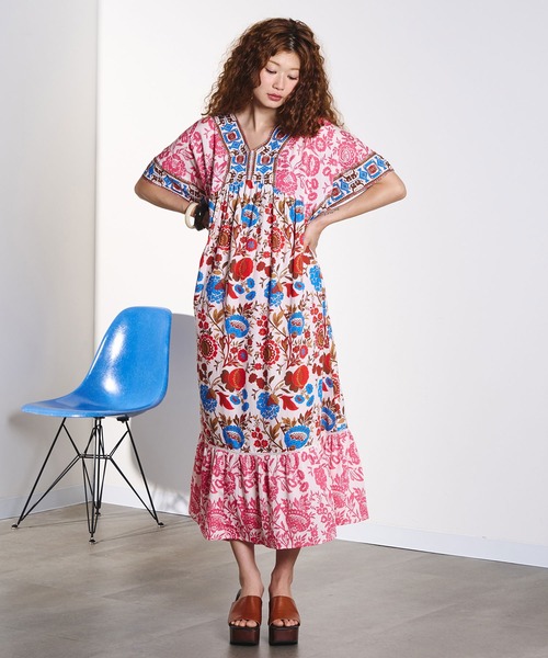 HLAADA(フラーダ)の「HLAADA for ROSEBUD/FLOWER PRINT DRESS(ワンピース・レディース・レッド/マルチ・ONE SIZE)」の14枚目の写真