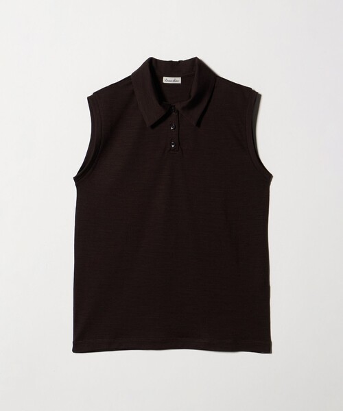Steven Alan(スティーブンアラン)の「<Steven Alan>ウール ジャージー ノースリーブ プルオーバー(Tシャツ/カットソー・レディース・オフホワイト/ブラック/ダークブラウン・FREE)」の3枚目の写真