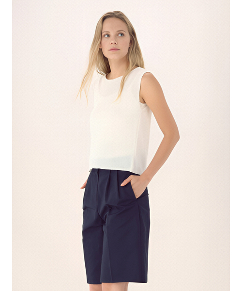ACUD（アクド）の「Natural Flow Linen Knit _Oatmeal（Tシャツ/カットソー・レディース・サンドベージュ・FREE）」の2枚目の写真