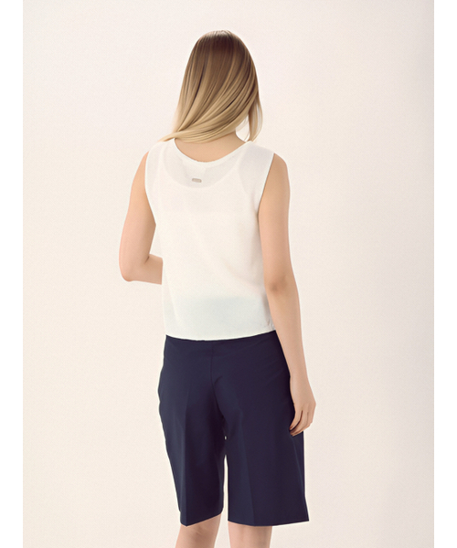 ACUD（アクド）の「Natural Flow Linen Knit _Oatmeal（Tシャツ/カットソー・レディース・サンドベージュ・FREE）」の3枚目の写真