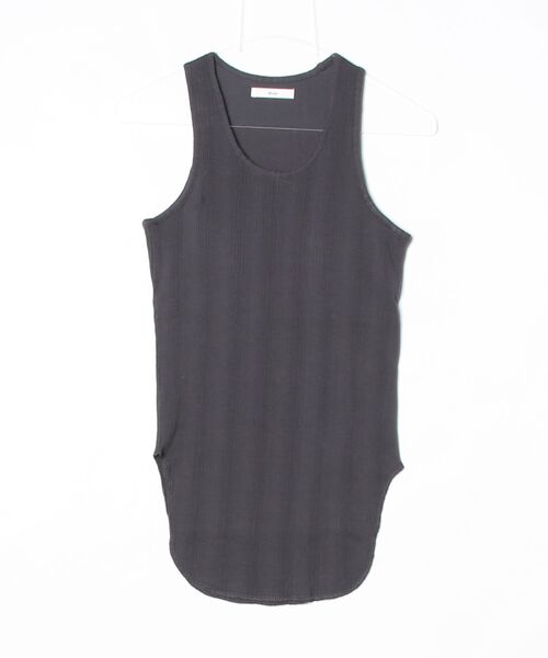anuke（アンヌーク）の「Padin Rib Tanktop 62610609（タンクトップ・レディース・ライトグリーン/ホワイト/チャコールグレー・FREE）」の2枚目の写真