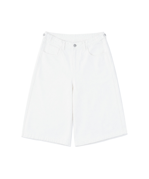 RANDOMOFF（ランダムオフ）の「BTB : SNAP BOTTON BERMUDA SHORTS [SOFT WHITE]（その他パンツ・レディース・ホワイト・X-LARGE/LARGE/MEDIUM/SMALL）」の4枚目の写真