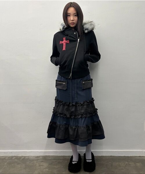 LUVISTRUE(ラヴイズトゥルー)の「GT FUR UNBALANCE HOOD ZIP UP(CAMO)(パーカー・レディース・その他・FREE)」の8枚目の写真