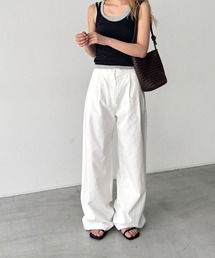 CANAL JEAN | El mar　コットンツータックワイドパンツ(その他パンツ)