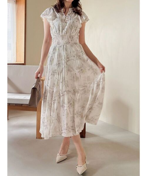 dazzlin(ダズリン)の「ストライプフラワーワンピース(ワンピース・レディース・アイボリー/ブルー/ピンク・SMALL/MEDIUM)」の8枚目の写真