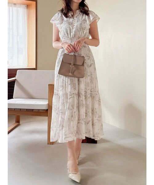 dazzlin(ダズリン)の「ストライプフラワーワンピース(ワンピース・レディース・アイボリー/ブルー/ピンク・SMALL/MEDIUM)」の9枚目の写真