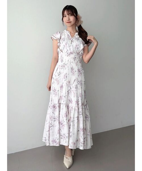 dazzlin(ダズリン)の「ストライプフラワーワンピース(ワンピース・レディース・アイボリー/ブルー/ピンク・SMALL/MEDIUM)」の14枚目の写真