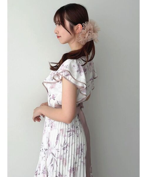 dazzlin(ダズリン)の「ストライプフラワーワンピース(ワンピース・レディース・アイボリー/ブルー/ピンク・SMALL/MEDIUM)」の18枚目の写真