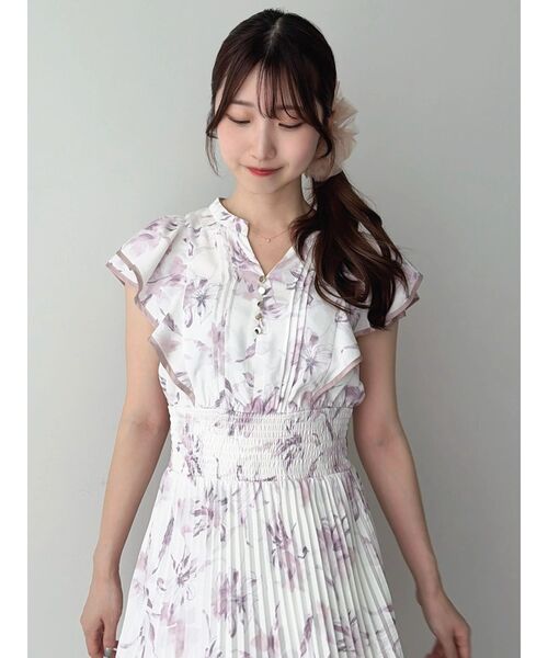 dazzlin(ダズリン)の「ストライプフラワーワンピース(ワンピース・レディース・アイボリー/ブルー/ピンク・SMALL/MEDIUM)」の20枚目の写真