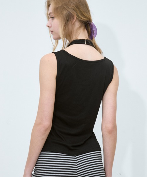 Rohwel(ローウェル)の「Layered Halter Tops / レイヤードホルタートップス(タンクトップ・レディース・ライトグレー/ホワイト/ブラック・FREE)」の22枚目の写真