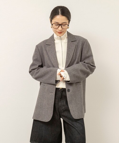 MAQWEL(マクウェル)の「【MAQWEL/マクウェル】COTTON RIB ハーフジッププルオーバー(Tシャツ/カットソー・レディース・ブラック/ブラウン/アイボリー・FREE)」の5枚目の写真