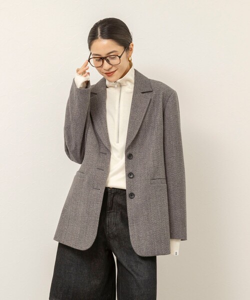 MAQWEL(マクウェル)の「【MAQWEL/マクウェル】COTTON RIB ハーフジッププルオーバー(Tシャツ/カットソー・レディース・ブラック/ブラウン/アイボリー・FREE)」の6枚目の写真