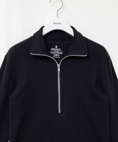 MAQWEL(マクウェル)の「【MAQWEL/マクウェル】COTTON RIB ハーフジッププルオーバー(Tシャツ/カットソー・レディース・ブラック/ブラウン/アイボリー・FREE)」の8枚目の写真