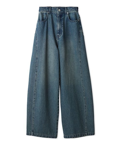 SNIDEL(スナイデル)の「デザインワイドパンツ(デニムパンツ・レディース・インディゴブルー/グレー/ライトブルー・0/1)」の6枚目の写真