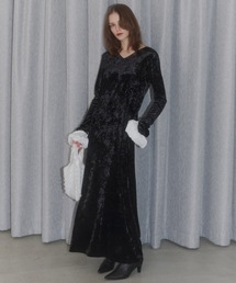 2way lace × velours dress / 2wayレース×ベロアドレス