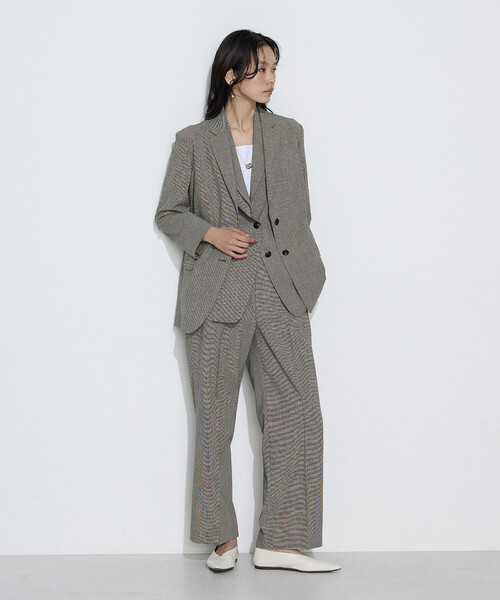 COMME CA(コムサ)の「〔 TALLサイズ 〕 ストレッチミニ千鳥 ジレ(ベスト・レディース・ブラック系その他/ベージュ系その他・15号/13号)」の13枚目の写真