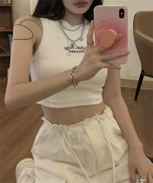 FREE STYLISTS(フリー スタイリスト)の「ノースリーブ タンクトップ レディース(タンクトップ・レディース・カーキ/ホワイト/ライトグレー/グレー/ブラック/ブラウン・2XL/M/XL/L)」の18枚目の写真