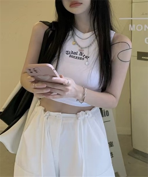 FREE STYLISTS(フリー スタイリスト)の「ノースリーブ タンクトップ レディース(タンクトップ・レディース・カーキ/ホワイト/ライトグレー/グレー/ブラック/ブラウン・2XL/M/XL/L)」の15枚目の写真