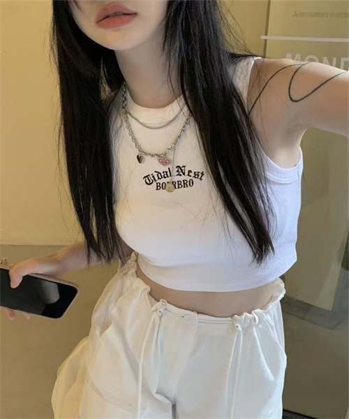 FREE STYLISTS(フリー スタイリスト)の「ノースリーブ タンクトップ レディース(タンクトップ・レディース・カーキ/ホワイト/ライトグレー/グレー/ブラック/ブラウン・2XL/M/XL/L)」の16枚目の写真