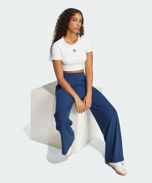 adidas(アディダス)の「エッセンシャルズ リブ Tシャツ / アディダスオリジナルス adidas Originals(Tシャツ/カットソー・レディース・ホワイト系その他・XX-LARGE/LARGE/MEDIUM/SMALL/X-LARGE/X-SMALL)」の7枚目の写真