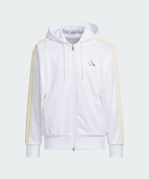 adidas(アディダス)の「Stadium Gold ルーズフィット フード付きトラックトップ / ジャージ / アディダス adidas(マウンテンパーカー・メンズ・ホワイト・SMALL/MEDIUM/LARGE/X-LARGE/XX-LARGE/X-SMALL/3XL)」の6枚目の写真