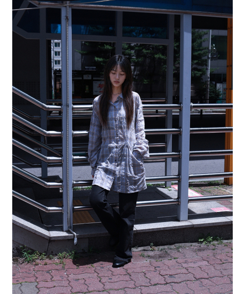 REHEAT(リヒート)の「OVERSIZED POCKET SHIRT_SKY BLUE(シャツ/ブラウス・レディース・その他・FREE)」の2枚目の写真