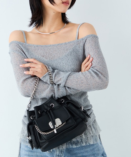 【WEB限定商品】GYDA (ジェイダ)3WAYミニ巾着バッグ GY-B464 ビッグロゴ