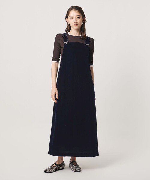 UNITED ARROWS(ユナイテッドアローズ)の「ベルベット サロペット スカート(サロペット/オーバーオール・レディース・ネイビー/ブラック・38/36)」の3枚目の写真