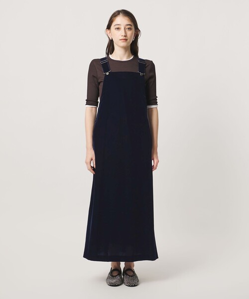 UNITED ARROWS(ユナイテッドアローズ)の「ベルベット サロペット スカート(サロペット/オーバーオール・レディース・ネイビー/ブラック・38/36)」の9枚目の写真
