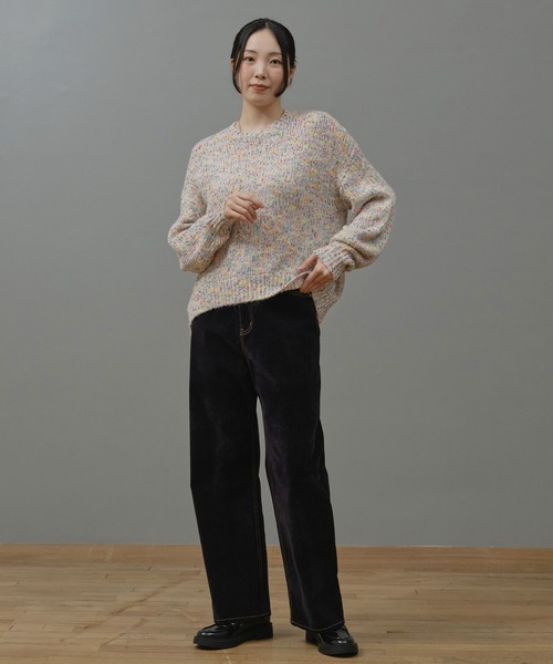 Nunc.(ヌンク)の「フロッキーストレートデニムパンツ(デニムパンツ・レディース・ブラック/ネイビー/サックスブルー・38)」の20枚目の写真