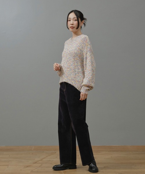 Nunc.(ヌンク)の「フロッキーストレートデニムパンツ(デニムパンツ・レディース・ブラック/ネイビー/サックスブルー・38)」の19枚目の写真