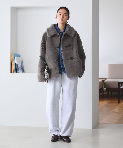 BEAUTY&YOUTH UNITED ARROWS(ビューティーアンドユースユナイテッドアローズ)の「【WEB限定】ボア×フェイクムートン ループボタンジャケット 2WAY(その他アウター・レディース・ダークグレー/モカ/ダークブラウン/オフホワイト・S/M)」の17枚目の写真