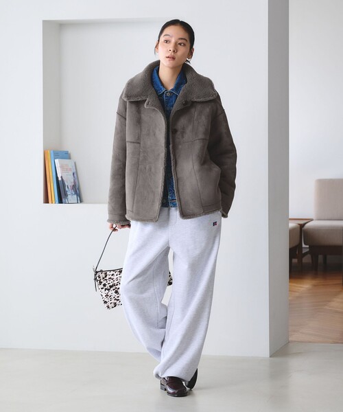 BEAUTY&YOUTH UNITED ARROWS(ビューティーアンドユースユナイテッドアローズ)の「【WEB限定】ボア×フェイクムートン ループボタンジャケット 2WAY(その他アウター・レディース・ダークグレー/モカ/ダークブラウン/オフホワイト・S/M)」の22枚目の写真