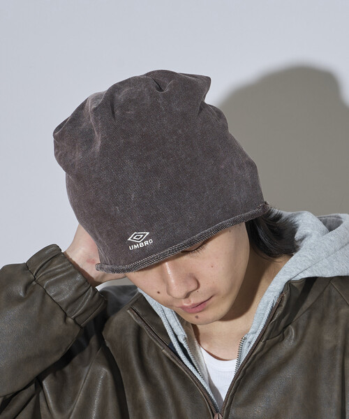 UMBRO/アンブロ SP LOGO BEANIE/別注 ロゴ 裏毛ビーニー（ニット