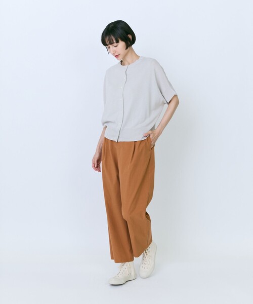 LOISIR(ロワズィール)の「コットンツイルテーパードパンツ(その他パンツ・レディース・キャメル/ネイビー・36/38/40)」の3枚目の写真