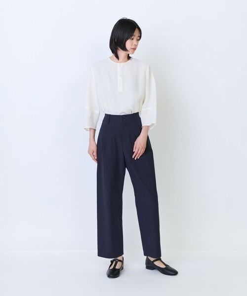 LOISIR(ロワズィール)の「コットンツイルテーパードパンツ(その他パンツ・レディース・キャメル/ネイビー・36/38/40)」の8枚目の写真