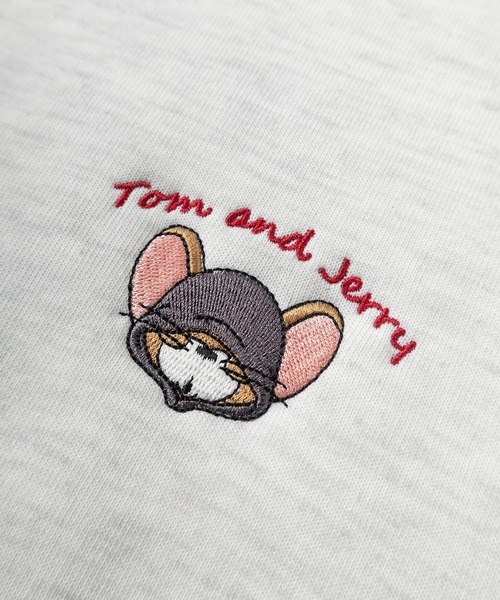 Tom＆Jerry（トムアンドジェリー）の「【71】【TOM＆JERRY/トムとジェリー】サガラ刺繍 アップリケ 裏起毛 クルーネック スウェット/ジェリー/タフィー/古着MIX/ユニセックス/レディース/メンズ（スウェット・レディース・スミクロ/オフホワイト/グレイッシュベージュ/サックスブルー/ブラック/オートミール/ホワイト系/ベージュ系/グレー系/ライトグレー/ブラック系/ブルー系/ブラウン/グレー/グレー系2/グレー系1・M/L/XL）」の20枚目の写真