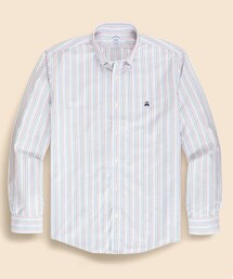 ストレッチオックスフォード　GFロゴ　ストライプ　カジュアルシャツ　Regular Fit