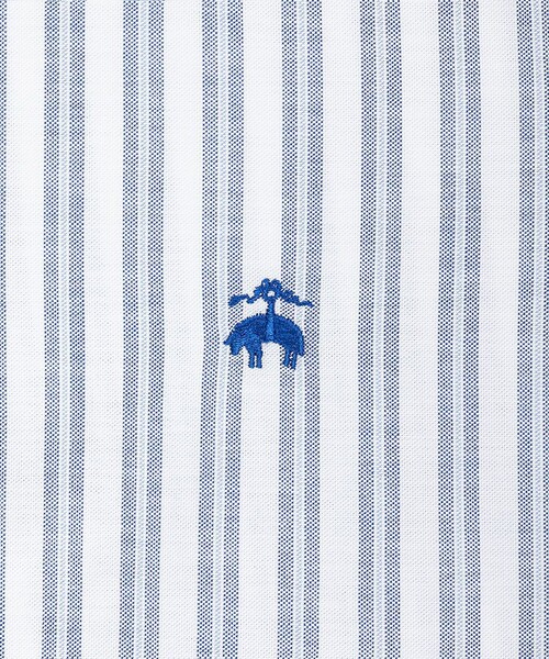 BROOKS BROTHERS(ブルックスブラザーズ)の「ストレッチオックスフォード GFロゴ ストライプ カジュアルシャツ Regular Fit(シャツ/ブラウス・メンズ・グリーン/ブルー/マルチ/ネイビー・LARGE/MEDIUM/X-LARGE/SMALL)」の11枚目の写真