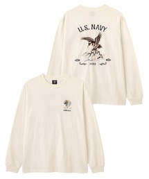 《NAVAL COLLECTION》SOUVENIR EMBROIDERY LONG SLEEVE T-SHIRT / スーベニア 刺しゅう; 長袖Tシャツ / AVIREX / アヴィレックス