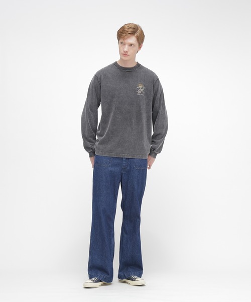 AVIREX（アヴィレックス）の「《NAVAL COLLECTION》SOUVENIR EMBROIDERY LONG SLEEVE T-SHIRT / スーベニア 刺しゅう; 長袖Tシャツ / AVIREX / アヴィレックス（Tシャツ/カットソー・メンズ・オフホワイト/チャコール・X-LARGE/XX-LARGE/LARGE）」の17枚目の写真