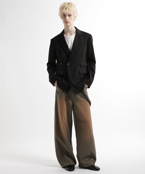 HARE(ハレ)の「【SET UP対応】コーティングカコウデニムパンツ(HARE)(デニムパンツ・メンズ・ブラック/ブラウン・MEDIUM/SMALL)」の15枚目の写真