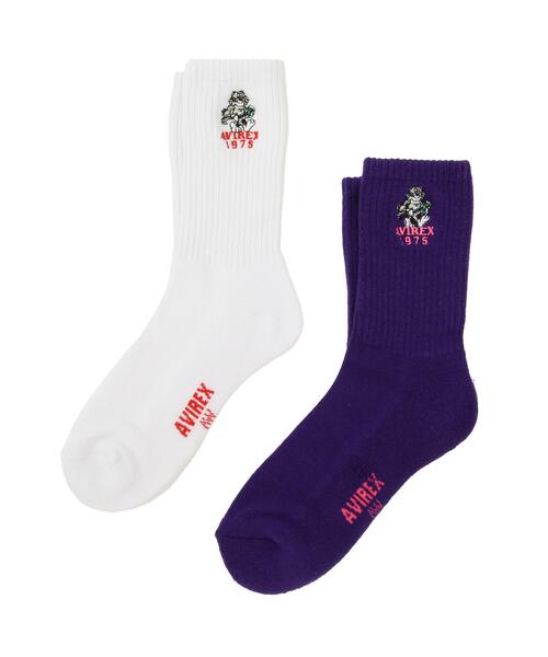 AVIREX(アヴィレックス)の「《直営店限定》TOM CAT 1975 SOX/トムキャット ソックス(ソックス/靴下・レディース・ホワイト・F)」の1枚目の写真