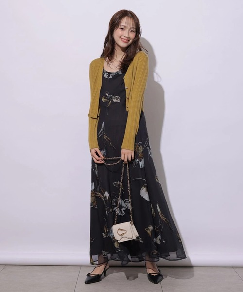 Mystrada(マイストラーダ)の「ミュートフローラキャミワンピース(ワンピース・レディース・チャコールグレー/ピンクベージュ/オフホワイト・38/36)」の9枚目の写真