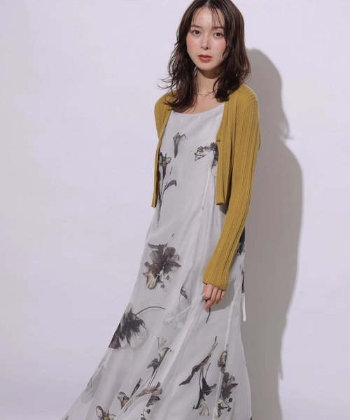 Mystrada(マイストラーダ)の「ミュートフローラキャミワンピース(ワンピース・レディース・チャコールグレー/ピンクベージュ/オフホワイト・38/36)」の20枚目の写真