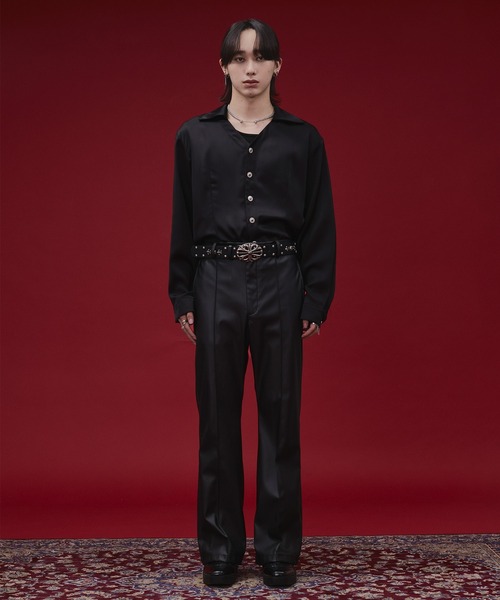 Ellno Loset(エルノロゼット)の「【SEME】metal button satin skipper shirt(シャツ/ブラウス・メンズ・オフホワイト/ブラック・SMALL/LARGE/MEDIUM)」の16枚目の写真
