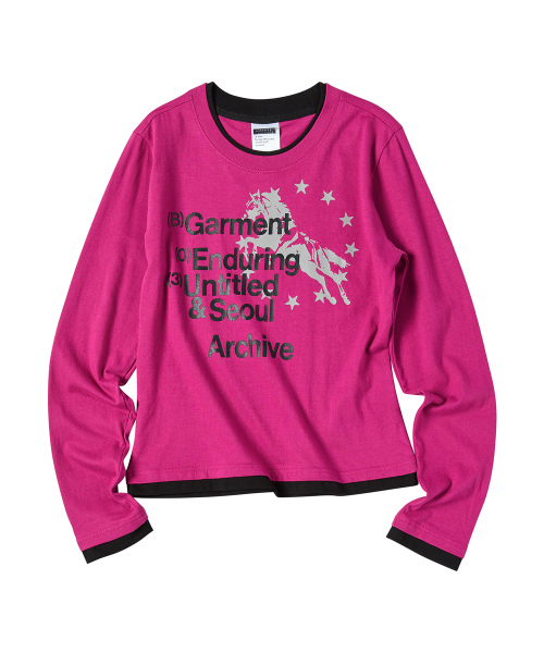 UNTITLED SEOUL(アンタイトル ソウル)の「アーカイブユニコーンレイヤードロングスリーブピンク(Tシャツ/カットソー・レディース・その他・LARGE/MEDIUM/SMALL)」の3枚目の写真