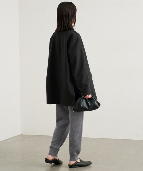 SLOBE IENA(スローブイエナ)の「《シリーズあり/》ウォッシャブルスムースニットジョガーパンツ(その他パンツ・レディース・ネイビー/チャコールグレー・FREE)」の8枚目の写真