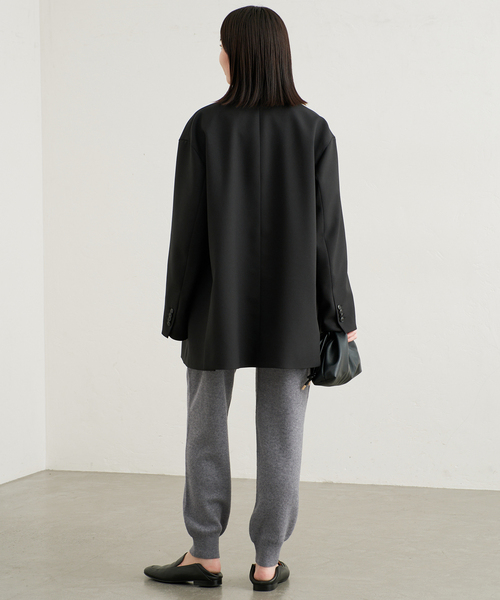 SLOBE IENA(スローブイエナ)の「《シリーズあり/》ウォッシャブルスムースニットジョガーパンツ(その他パンツ・レディース・ネイビー/チャコールグレー・FREE)」の9枚目の写真