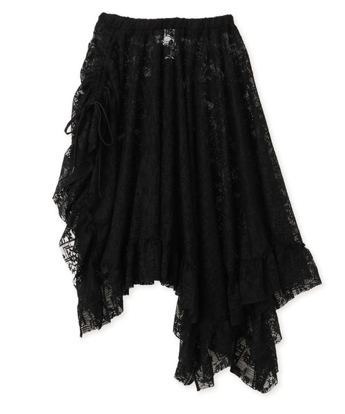 atmos pink(アトモスピンク)の「atmos pink Lace Asymmetry Skirt / アトモス ピンク アシメトリ スカート(スカート・レディース・ブラック/ホワイト・FREE)」の12枚目の写真